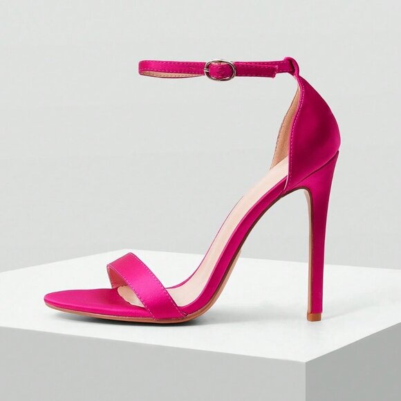 Hot Pink Sexy Women's Sling Back Pointed Toe Elegant High Heel Sandals - Picture 6 of 10